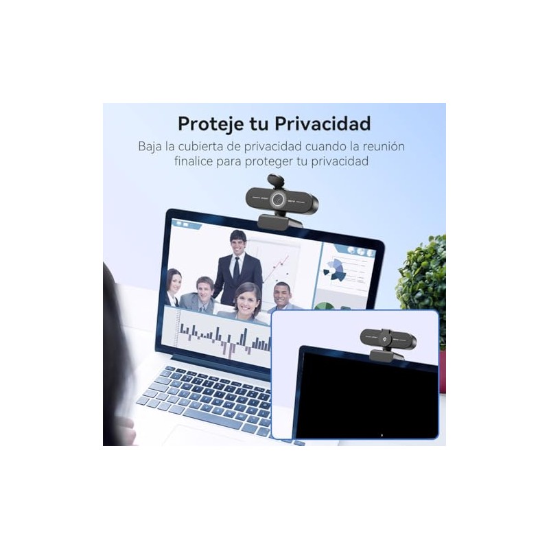 eMeet Cámara Web C60E AF 1080P para PC con Micrófono