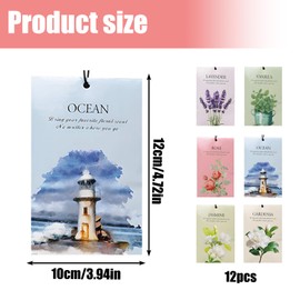 12Pcs Wardrobe Fresheners, Scented Sachets for Wardrobes and Drawers, Multiple Fragrances, Hanging Air Freshener for Closet, Bathroom, Car, Travel