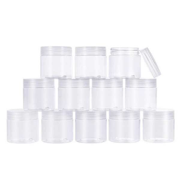 BENECREAT 20 Pack 60ml PET Wide Mouth Plastic Containers Slime