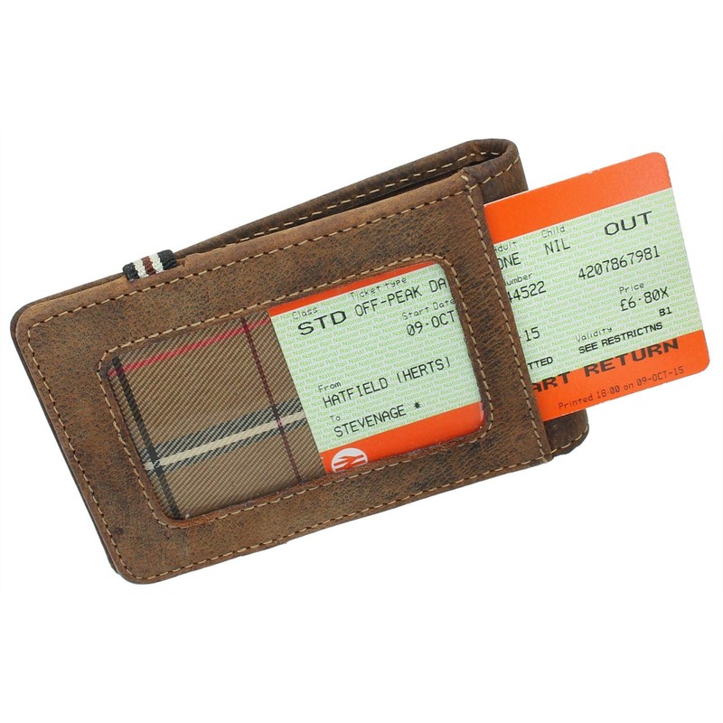 VISCONTI Bandit Collection Leather Card Holder with Elastic Closure RFID