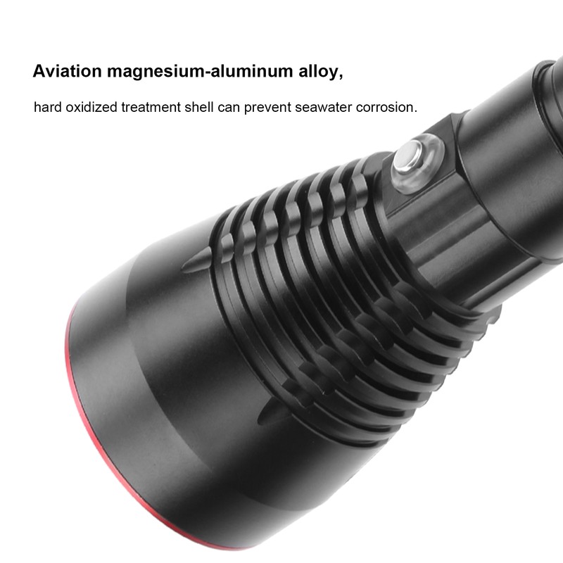Portable LED Diving Flashlight Underwater Lighting IPX8 Waterproof Light Electric