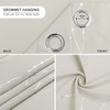 SMILE WEAVER Cream Blackout Curtains 84 Inches Long for Living