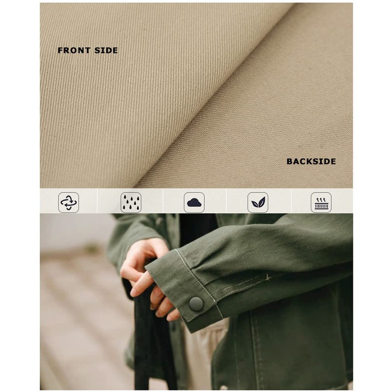NIANTONG Plain Denim Denim Fabric, 100% Cotton, 150 cm Wide,