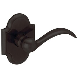 Baldwin 5452V.MR Pair of Beavertail Estate Levers Without Rosettes, Oil Rubbed Bronze