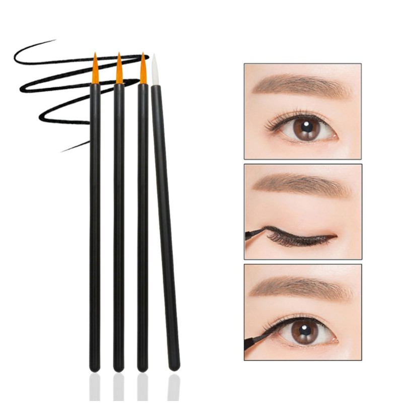 Dhjrefhhd 50Pcs Disposable Eyeliner Brushes Hooded Eyeliner Brush Eye Liner