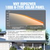 Rvpozwer 18BB 100 Watt Solar Panel, N-Type 12V 100W Solar