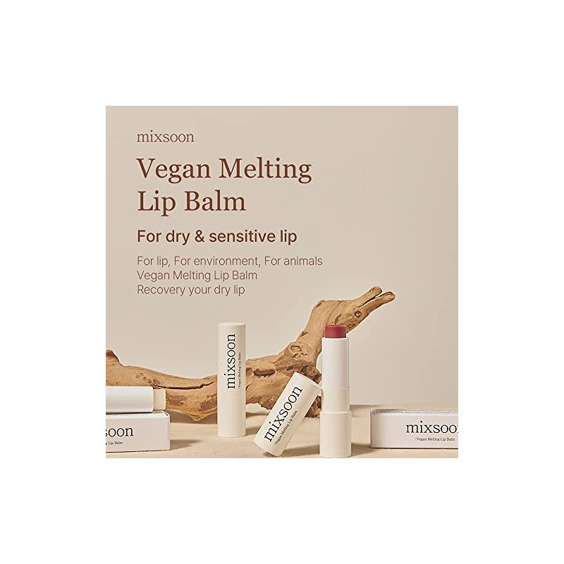 MIXSOON Vegan Melting Lip Balm - Bálsamo Labial Vegano Transparente