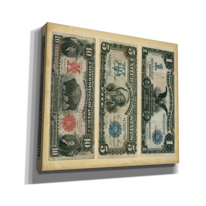 Epic Graffiti 'Antique Currency VI' by Vision Studio Canvas Wall