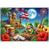 YCUCUEI 7x5ft Fabric Puerto Rico Flag Frog Castle Photography Backdrop