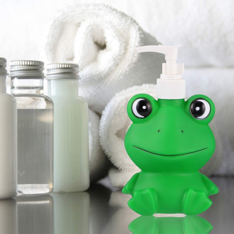 HEMOTON 300 ml Soap Dispenser Bottles Cute Frog Bottles Empty