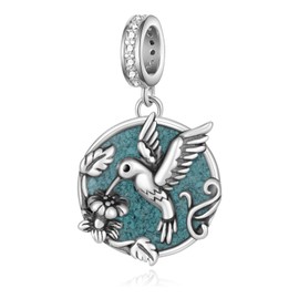 Hummingbird Gifts S925 Sterling Sliver Hummingbird Charm Dog Jewelry Gifts for women