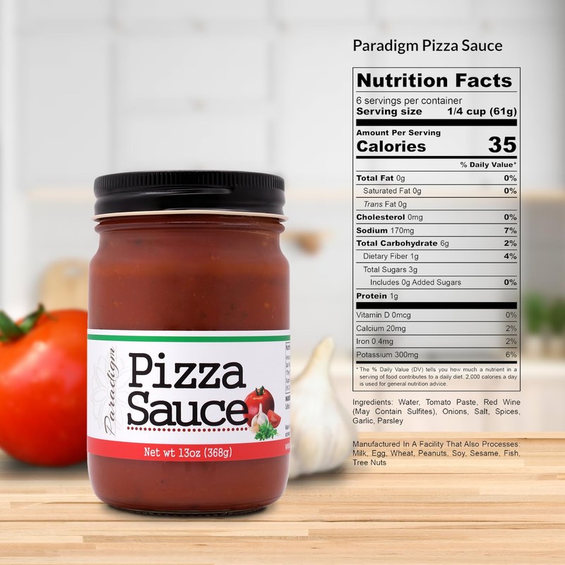 Paradigm Foodworks Pizza Sauce, 13 Ounce