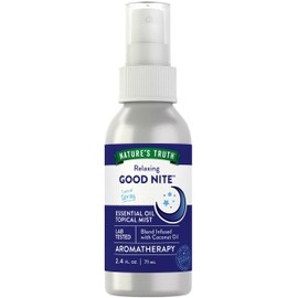 Nature's Truth Good Nite Essential Oil Mist | 2.4 fl oz | Calming Blend | for Topical Use, Yoga, & Aroma Spray