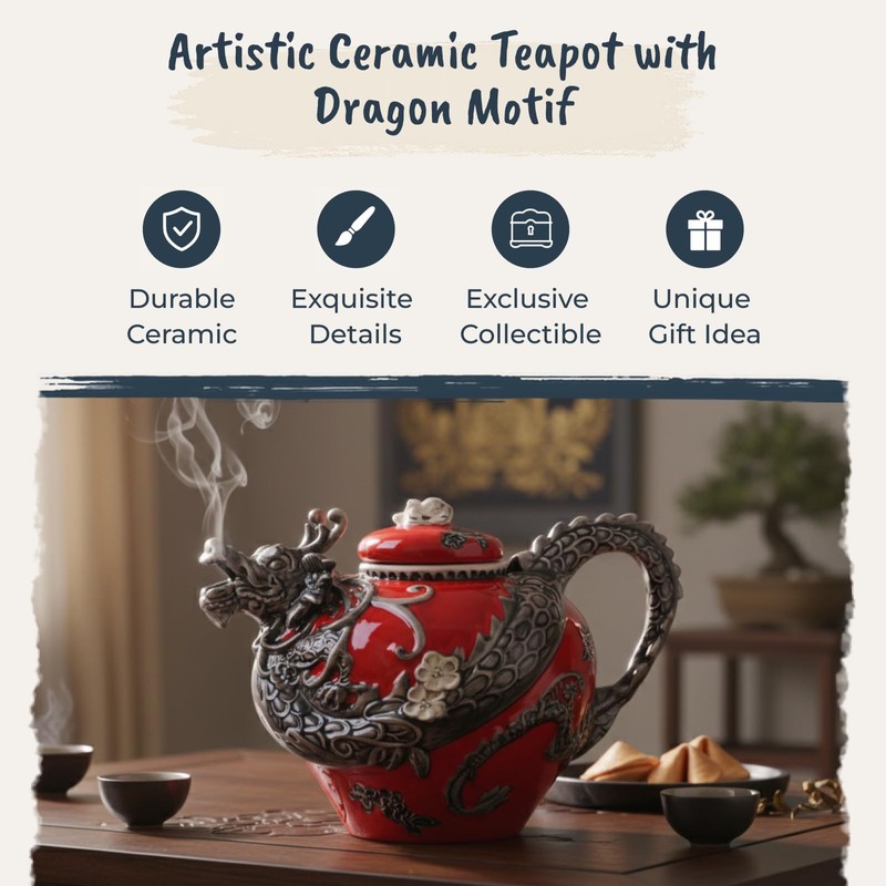 RED DRAGON TEAPOT