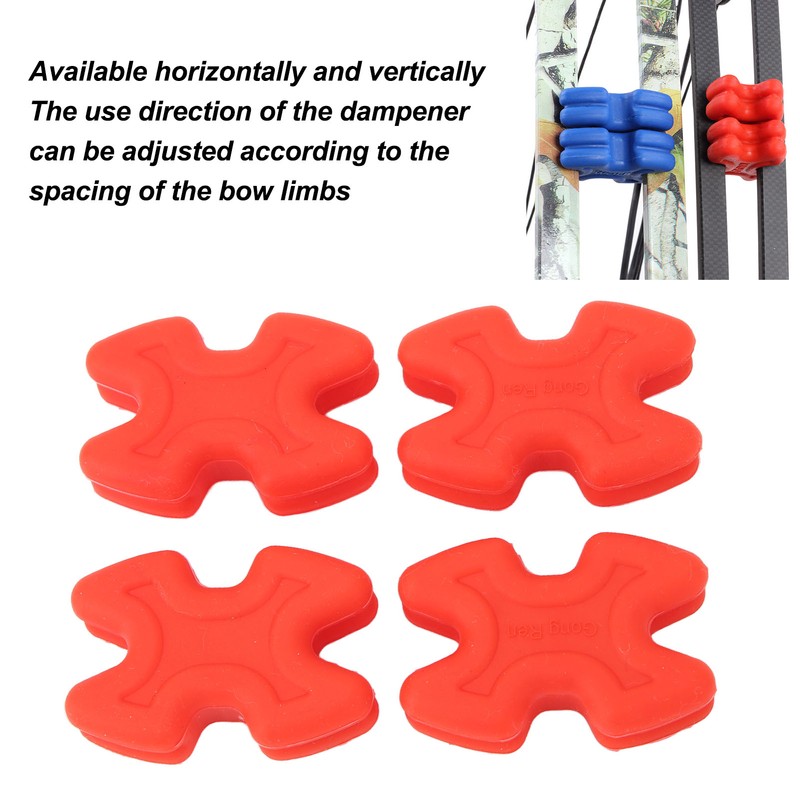 4pcs Bow Limb Dampener Wear Resistant Rubber Reducing Noise Vibration