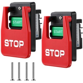 2PACK 120/230V Single Phase On/Off Switch, Efficient 120V 2HP Switch On Off, Safety Paddle Switches with Large Stop Sign Paddle Easy Contact for Fast Power for Table Saw, Woodworking Tools