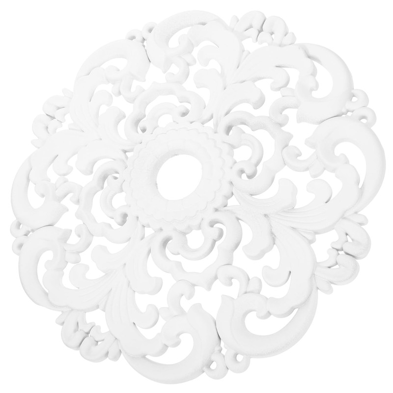 Homoyoyo Ceiling White PU Round Ceiling Cover Lighting Ceiling Ring