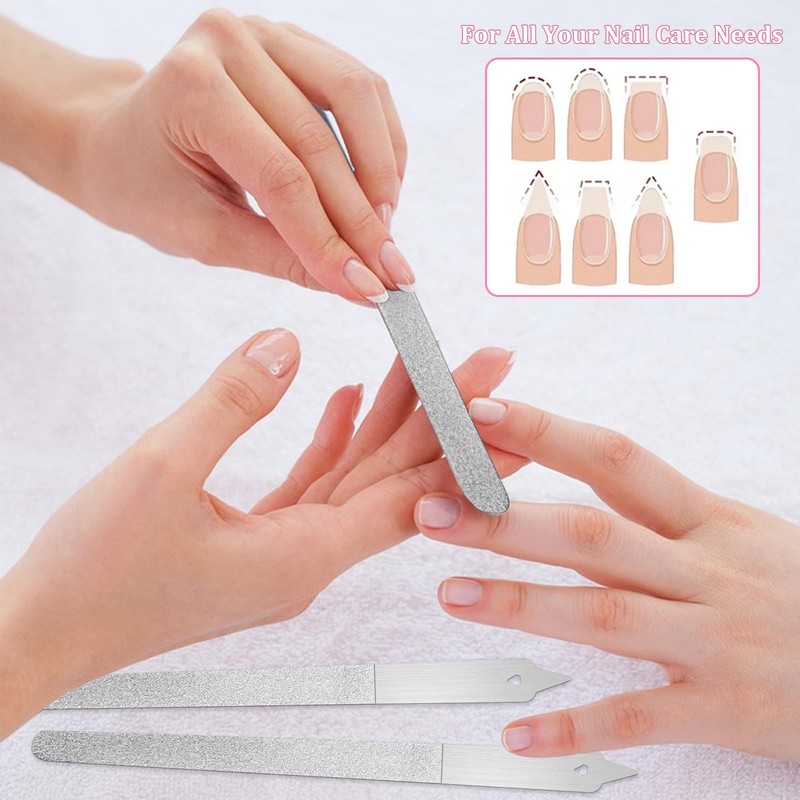 SNIRFAQM 5 Pcs Diamond Deb Nail Files with Sharp Pointed