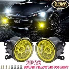 AQJ For 2006-2017 Ford Mustang Pair Bumper yellow LED Fog Light Lamp OE Replacement