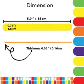 APREMONT Apremont 100 Pieces Assorted Jumbo Colored Wooden 6 Inches Long Craft Sticks, Rainbow Popsicle Stick, Arts and Crafts, Best for DIY Games Making, Building Designs or Kids Education