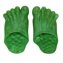 Funny costume Make fun of the toe slippers make fun of the slippers for adults and children (Green)