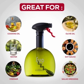 Evo Oil Sprayer Green Spray Bottle Non Aerosol Oil Sprayer 24oz Food Safe Design BPA Free
