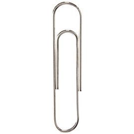 5 Star Paperclips Metal Large 33mm Lipped [Pack of 1000], Silver