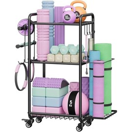 Venbytech for Home Gym Weight Rack, Integrated Yoga mat Storage