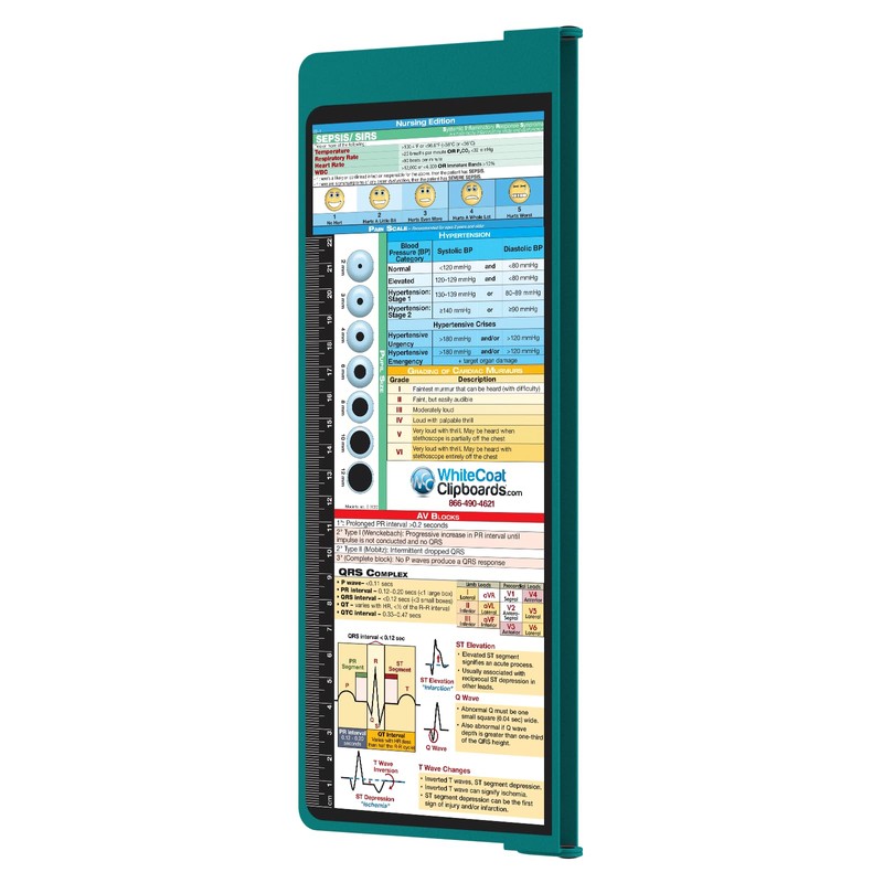 Whitecoat Clipboard - Vertical - Teal - Nursing Edition