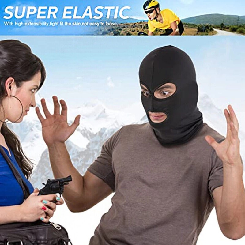 Unbranded 3 Hole Thin Full Face Mask Balaclava Ski Mask