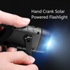 Hand Crank Solar Powered Flashlight Emergency Rechargeable LED Flashlight Self