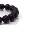 Men's Black Stainless Steel Bracelet with Chinese Ornaments and Agate