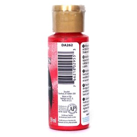 DecoArt Dazzling Metallics 2-Ounce Festive Red Acrylic Paint
