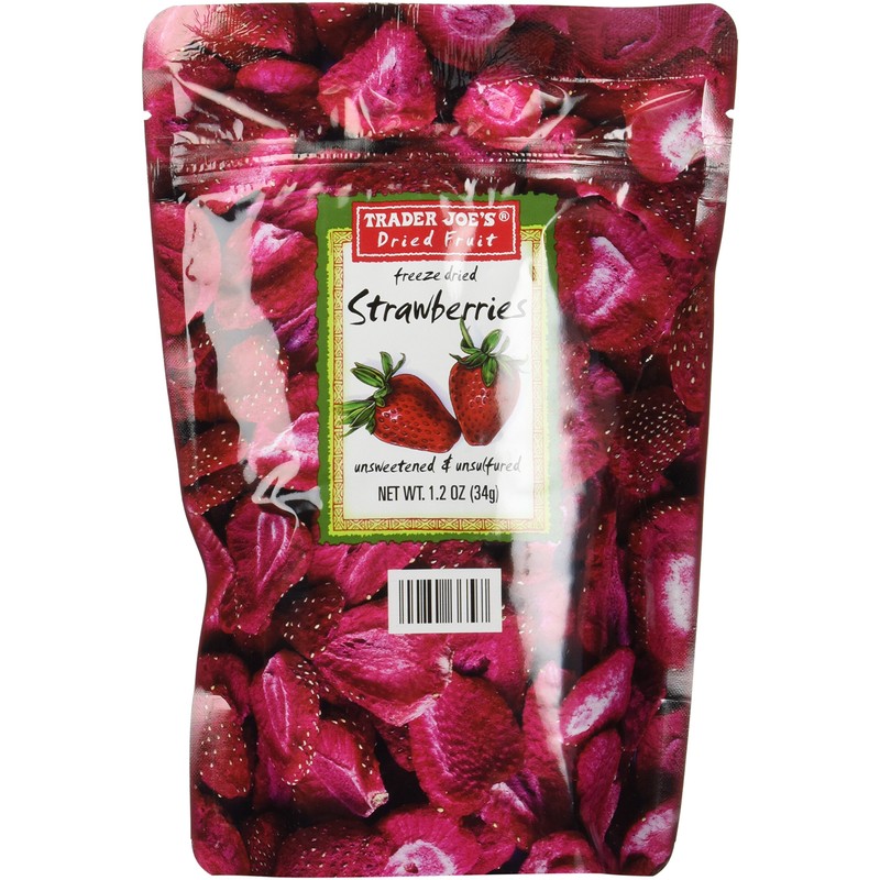 Trader Joe's Freeze Dried Strawberries Unsweetened & Unsulfured 1.2oz