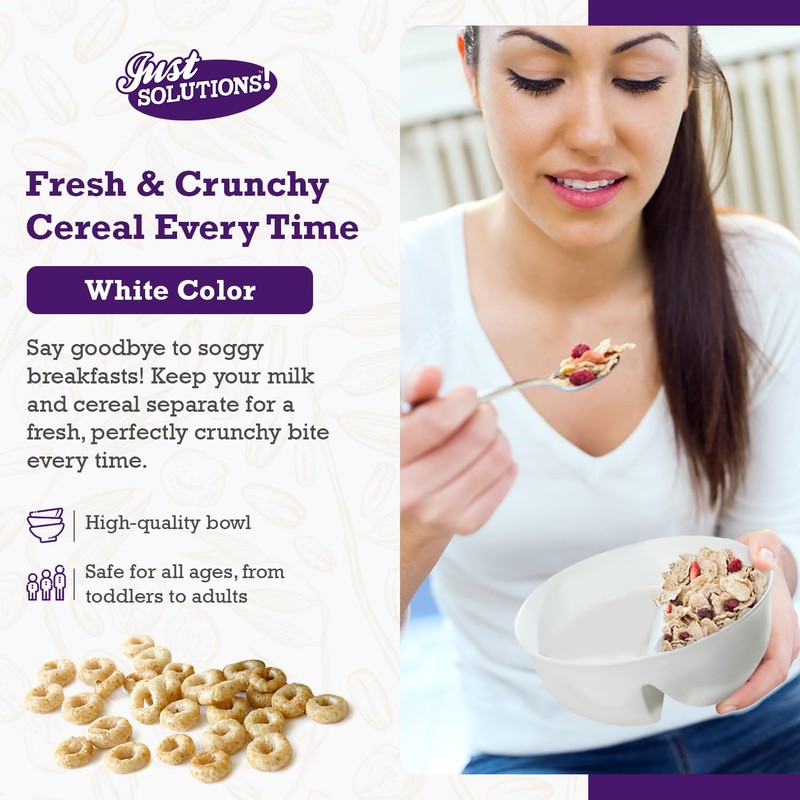 Just Crunch Anti-Soggy Bowl (White)