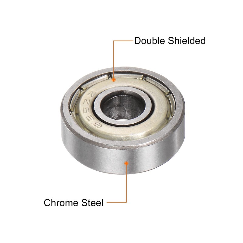 sourcing map 15pcs 625ZZ Deep Groove Ball Bearings 5mm Bore