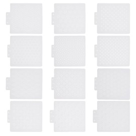 NICENEEDED 12 PCS Plastic Sashiko Stencil, 6.5" x 6.3" Geometric White Sashiko Pattern Template Drawing Line Quilting Stencil Embroidery Pattern Stabilizers for Sewing Hand Quilting and Embroidery