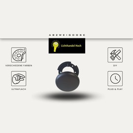 Junction Box Black Distribution Canopy Ceiling Box Cover Box Black Surface-Mounted Black Canopy Surface-Mounted Lamp Box Ceiling Canopy Lamp Canopy Diameter 10 cm x 1.5 cm (1 x 100 mm Black)