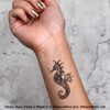 4 x 'Patterned Seahorse' Temporary Tattoos - Water Resistant, Skin-Safe,