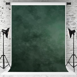 Kate 5×7ft Dark Green Portrait Backdrop Abstract Muslin Background for Photography Headshot Microfiber Photo Studio Props