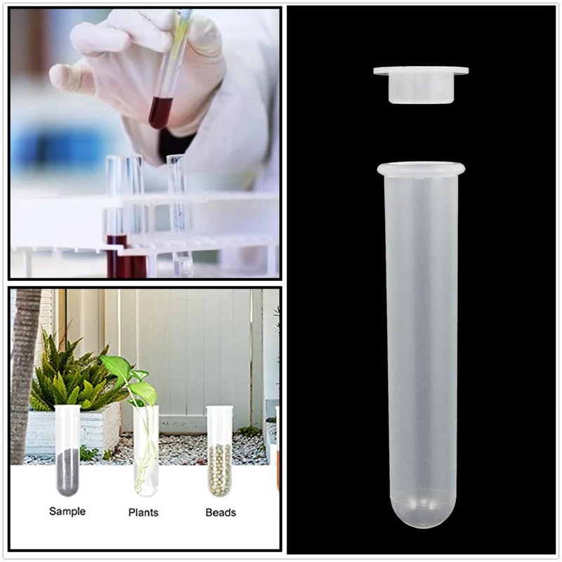 HUAZIZ 20pcs 20ml Plastic Centrifuge Tubes, Polypropylene Graduated Microcentrifuge Tubes,
