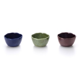 Nakashima Cup, Buckwheat Pork, Stylish Set, 3 Colors, Slightly Convenient Free Cup (Set of 3), Navy, Dark Green, Brown, Approx. Depth 3.9 x Width 4.3 x Height 2.4 inches (10.0 x 11.0 x 6.2 cm)