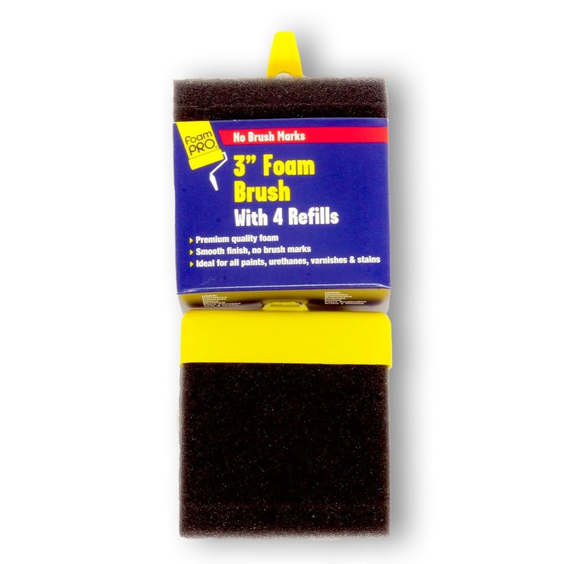 FoamPRO 73-4, 3" Foam Brush With 4 Refills - Premium