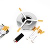 com-four® 3x Ashtray made of stainless steel - Wind ashtray