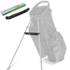 Golf Stand Bag Leg Tether Strap Adjustable Black PU Leather