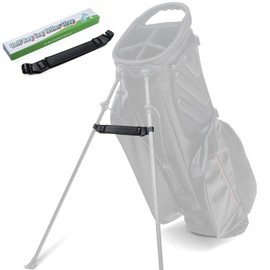 Golf Stand Bag Leg Tether Strap Adjustable Black PU Leather