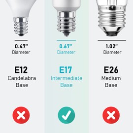Maelsrlg E17 Intermediate Base LED Bulb, 6W (60 Watt Equivalent) G14 Globe Ceiling Fan Light Bulbs, Daylight White 5000K, 600 Lumens, Non-Dimmable, Pack of 6
