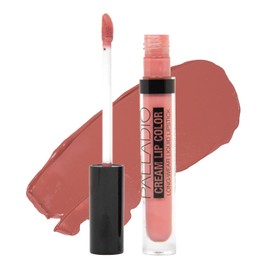 Palladio Long-Wear Cream Lip Color Liquid Lipstick, transfer proof high intensity color pigment, smooth lightweight formula, cream color matte finish, all day wear (Nude)