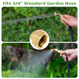 Misting Nozzle,Heavy Duty Garden Hose Mister Nozzle, Adjustable Water Spray Pattern From Powerful Jet To Mist,Ideal For Misting Delicate Plants (8-Hole, 2)