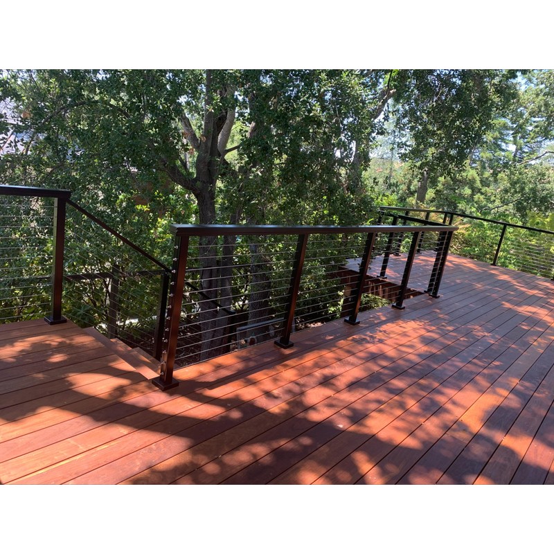 Powder Coat Aluminum Top Hand Rail Flat Rectangular Shape End